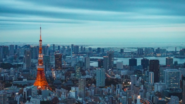 Tokyo skyline at dusk